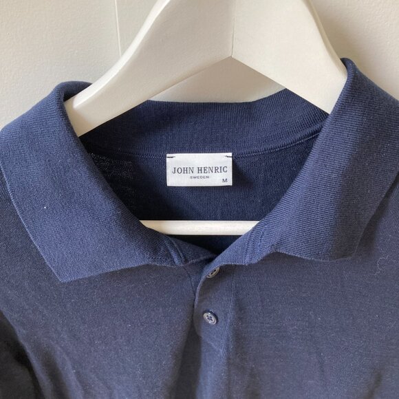 John Henric dark blue cardigan size M - Picture 3 of 5